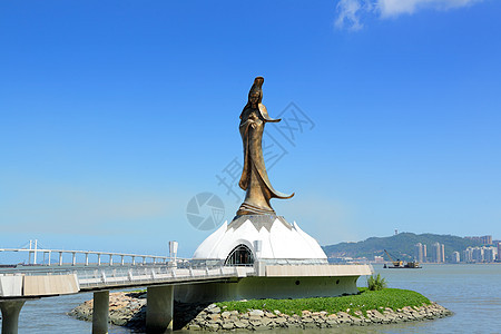 Kun Iam在澳门的雕像半岛宗教地标风景观光游客纪念碑雕刻佛教徒女神图片
