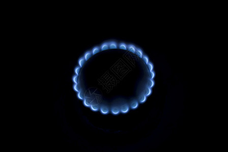 火焰燃烧蓝色白炽气体椭圆形烤箱活力火炉圆圈甲烷丙烷图片