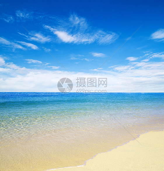 海 海海浪海景放松阳光蓝色假期热带晴天天堂冲浪图片