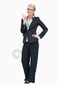 思考商业女商务人士的地位图片