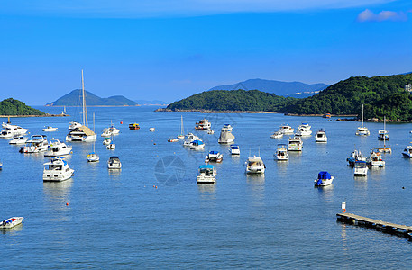 水湾游艇港口教会海滩半岛景观旅行房子全景山脉酒店图片