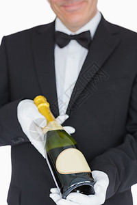 提供香槟的服务员图片