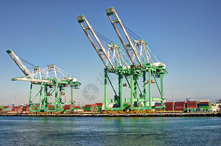 洛杉矶货运起重车港公司海军船运血管港口造船船厂桥梁起重机出口码头图片