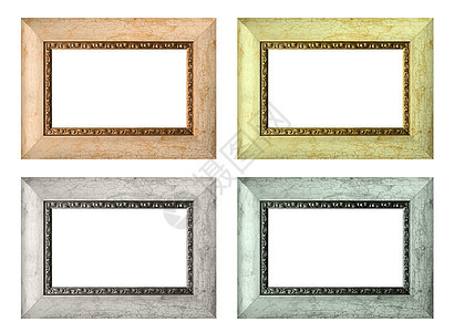 孤立的颜色空图片框架集边界框架相框艺术绘画水平家庭木头全景图片
