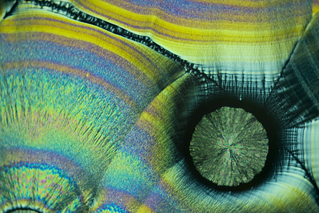 Ascobrec酸微晶体招魂显微镜几何学冥想精神活力水晶显微照片微晶图片