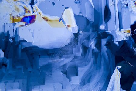 沙查林的微生物科学显微镜蓝色水晶照片几何学糖精健康结晶招魂图片