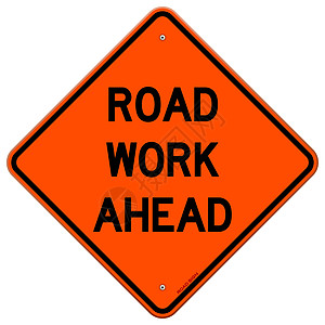 路行前工作  标志男人运输橙子驾驶基础设施金属工人道路街道警报图片