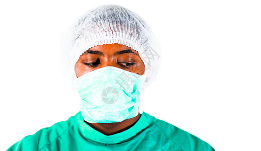 一名外科医生的头部照片专家卫生手术职业疾病诊所药品男人程序手术室图片
