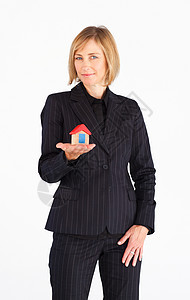 介绍住房模式的女商业家图片