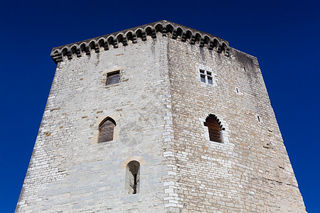 蒙卡德城堡 奥赫兹城堡 比利牛亚特防御石头村庄晴天建筑旅行旅游历史建筑学图片