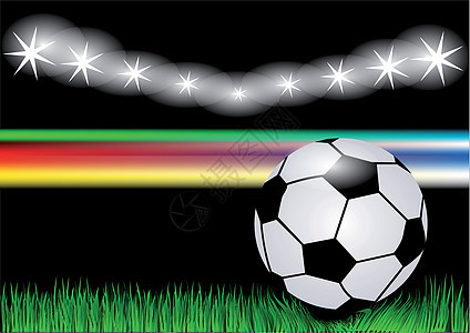 足球背景场地聚光灯绿色体育场插图叶子运动黑色图片