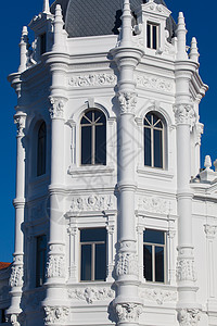 西班牙坎塔布里亚桑坦德赌场白色建筑晴天旅游历史性城市历史旅行图片