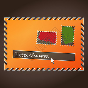 网页邮件框架通讯商业光标互联网明信片标签插图绘画邮票图片
