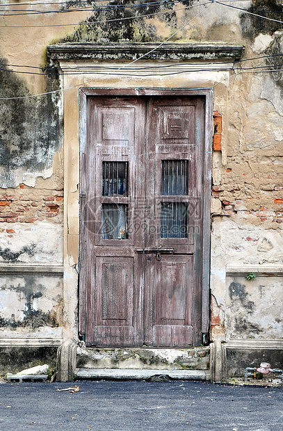 砖楼旧门图片