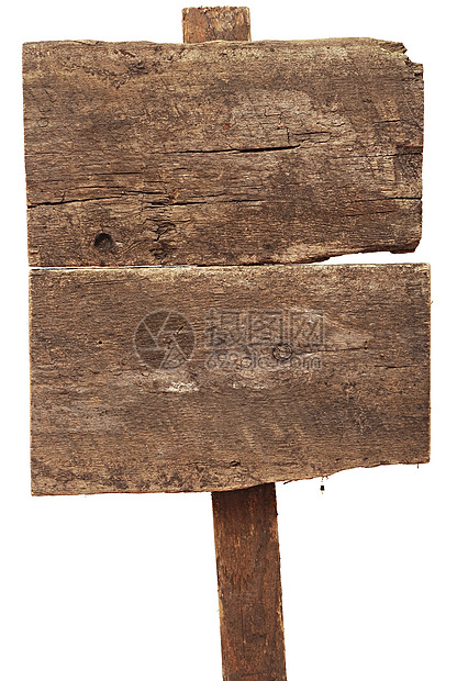 白色背景上的孤立路标符号广告牌村庄路牌陈述空白信号木头邮政招牌黑板图片