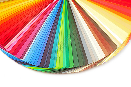 彩色导游光谱观察对白底彩虹的白色背景样本指南打印色样装修饱和色卡检查采摘收藏指导图片