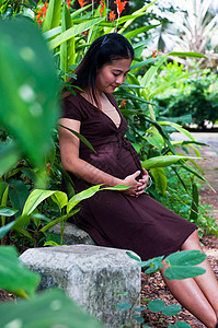 美丽的孕妈妈女性妊娠母亲学期腹部孕育孩子肚子标题母性图片