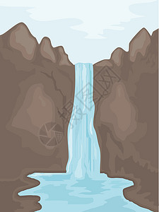 关于瀑瀑的插图 eps10图片