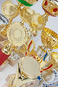 赢得网球锦标赛比赛白色金子活动绿色球拍杯子运动游戏优胜者图片