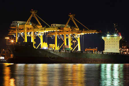 航运和物流运输及后勤出口贮存贸易卸载油船加载货物衬垫船厂船运图片