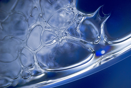 粘胶微光照片极化冥想凝胶胶水显微镜健康显微气泡小宇宙蓝色图片