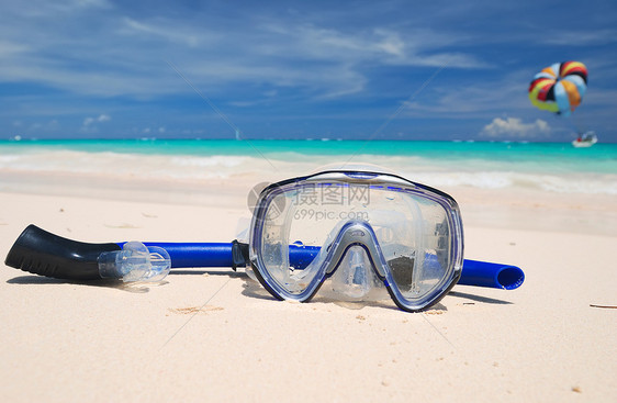 螺管设备潜水海滩呼吸管热带运动海浪旅行面具海洋水平图片