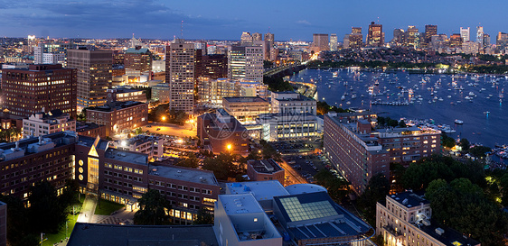 剑桥和波士顿的空中视图生活建筑物街道地标景观摩天大楼城市建筑学天际正方形图片