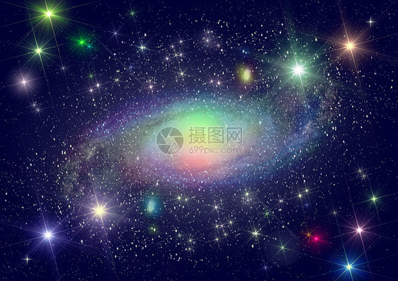 在空间和星云的星域星系纺纱行星场地星座勘探天文学气体渲染螺旋图片