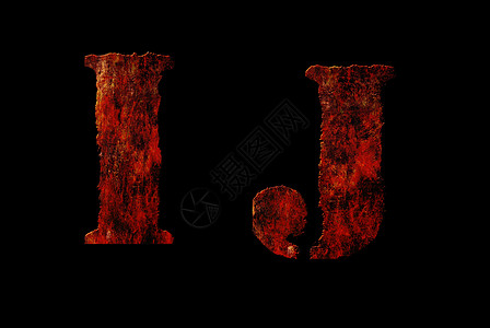 Rusty 旧式字母字母宏观红色构造金属工业棕色灰色数字字体图片