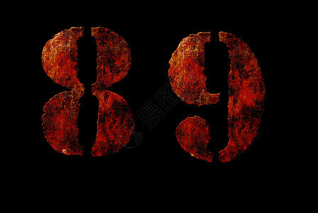 Rusty 旧式字母字母数字金属构造宏观红色灰色棕色字体工业背景图片