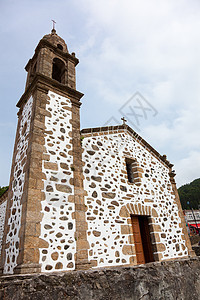 西班牙加利西亚 拉科鲁阿圣安德烈斯德特希迪多教堂村庄教会旅行水手教区宗教石头旅游游客建筑学图片