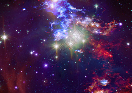 在空间和星云的星域行星纺纱插图渲染乳白色星座灰尘紫色绘画场地图片