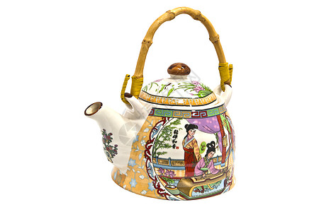 茶壶餐具厨具陶瓷制品背景图片