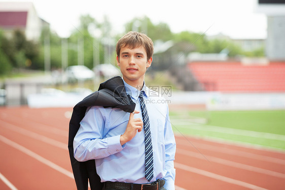 体育体育场和赛车场的商务人士公司商务成就速度生意人衣领男性跑步人士合作图片