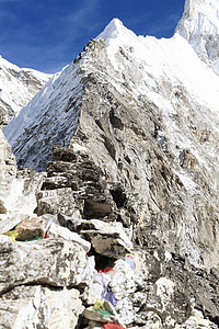 雪雪山远足旅行高山全景环境活动爬坡冰川山峰天空图片