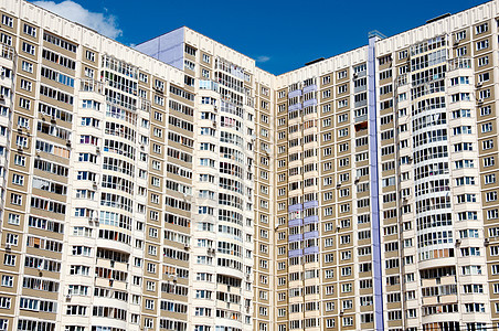 俄罗斯莫斯科现代公寓房 俄国莫斯科晴天公寓天空高楼住宅蓝色城市建筑建筑学住房图片