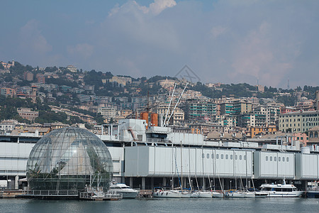 热那亚的水族馆和Renzo钢琴领域图片