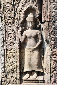 柬埔寨吴哥建筑文化遗产佛教徒寺庙地标艺术历史雕塑雕像图片