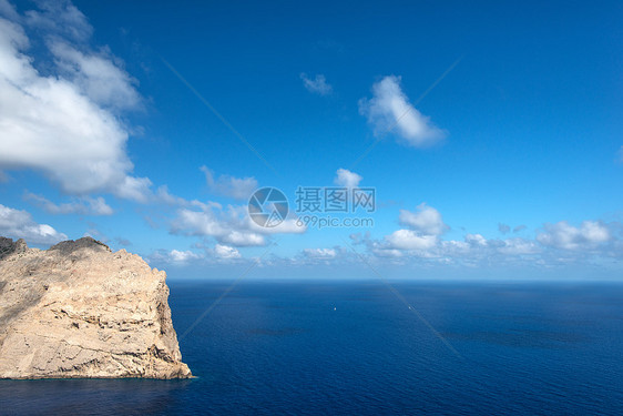 马洛卡海岸的福门塔太阳美丽海洋旅游天空岩石旅行导师侵蚀海岸线图片