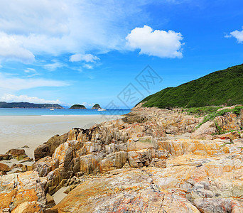 香港赛湾海滩蓝色季节场景热带冲浪放松功夫晴天假期墙纸图片