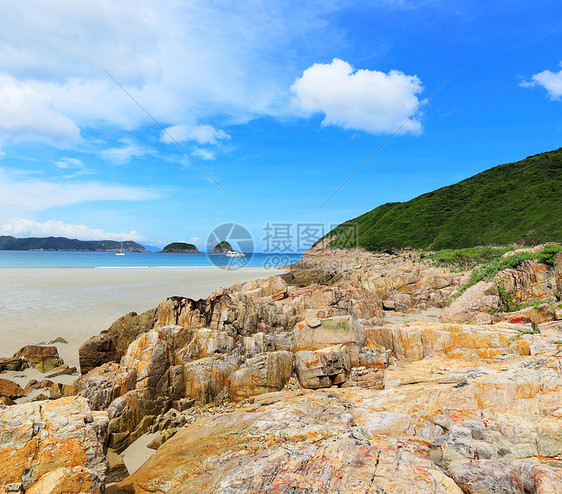 香港赛湾海滩蓝色季节场景热带冲浪放松功夫晴天假期墙纸图片