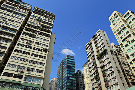 香港旧大楼建筑学住房摩天大楼生活财产城市地板建筑天空多层图片