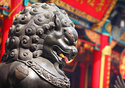中国狮子雕像王朝艺术力量装饰品旅游雕塑游客建筑学城市遗产图片