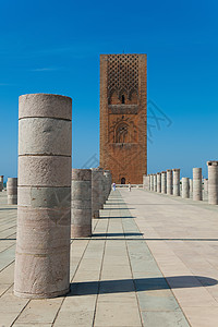摩洛哥拉巴特哈桑塔建筑学旅行游客旅游石头图片