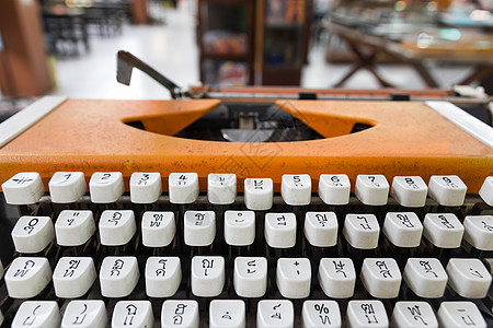 泰语文字打字机木头办公室字体钥匙记者作家乡愁床单商业打印图片