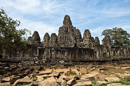 Bayon Siem收获 柬埔寨高棉语纪念碑雕刻寺庙石头建筑学宗教世界遗产考古学图片