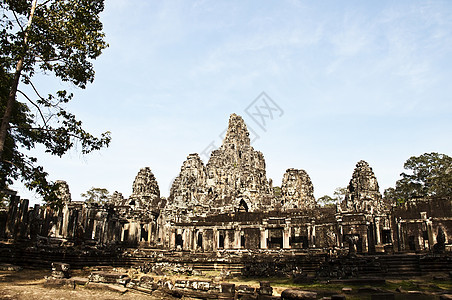 Bayon Siem收获 柬埔寨考古学地标遗产倒象高棉语建筑学宗教艺术历史遗迹图片
