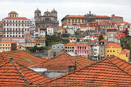葡萄牙 波尔图市历史建筑传统洗衣店历史性旅行港口街道房屋明信片背景图片