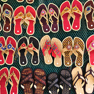 鞋子鞋市场红色销售库存鞋类工匠店铺工艺拖鞋芦苇图片