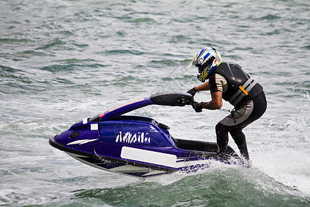 喷气式赛船摩托车波纹蓝色活动运动发动机爱好引擎赛跑者赛车图片